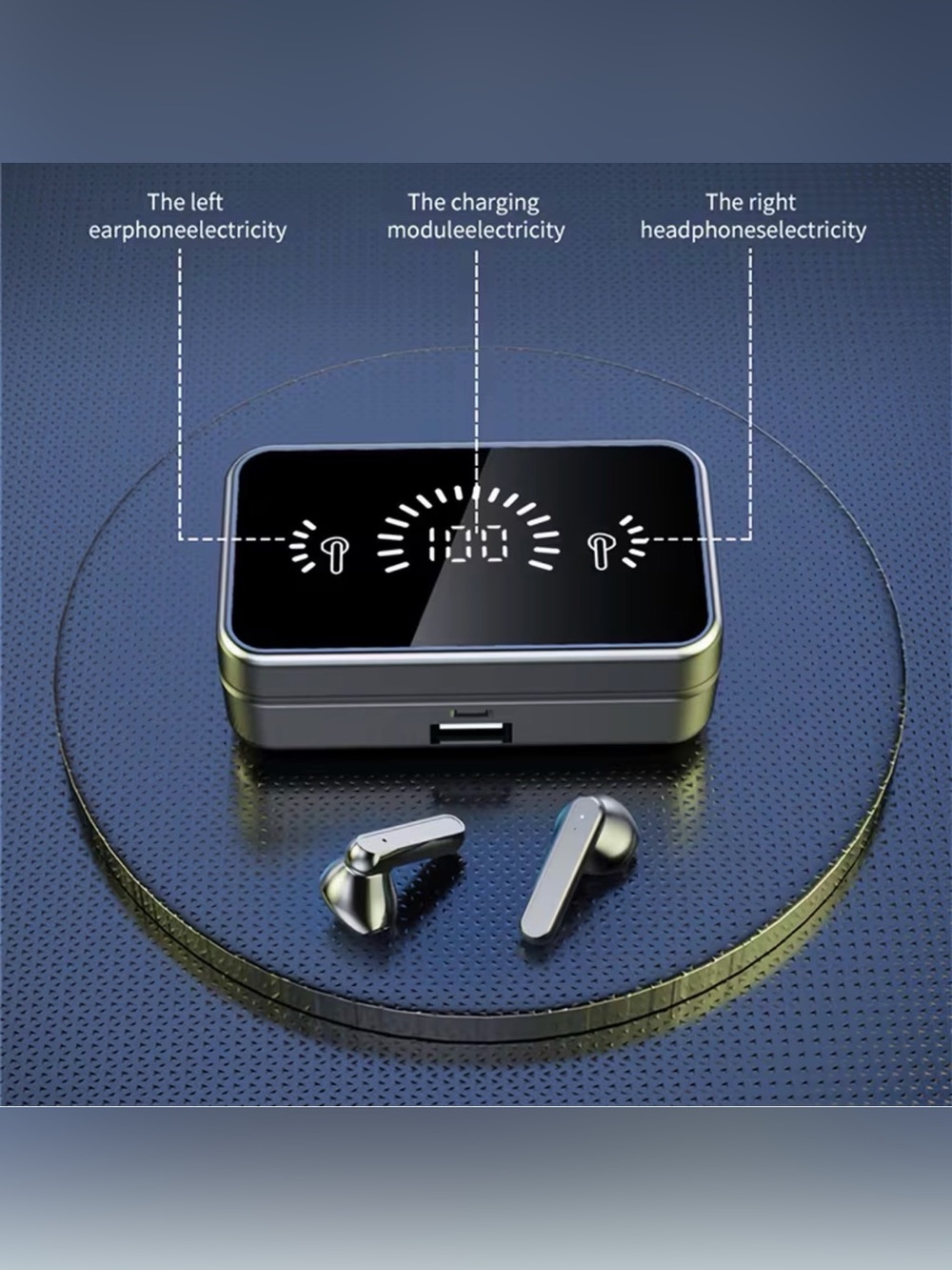 🥳 2 for $15 🥳 Wireless Bluetooth Earbuds Mirror Digital Display Charging Case - Picture 9 of 14